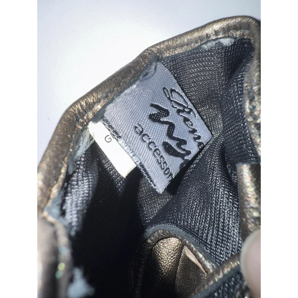 Renee's NYC Accessories Pewter‎ Leather Gloves Size Large L